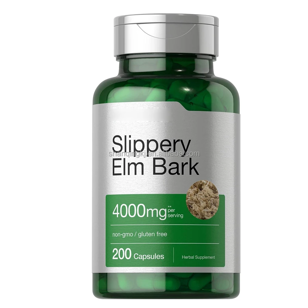 Iso Factory Oem Slippery Elm Bark Capsules 200 Count Nongmo & Gluten