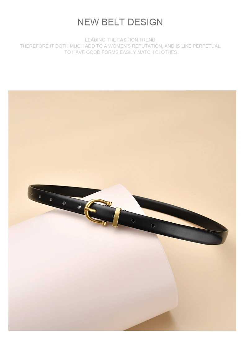 Leather belt women retro ladies belt simple Joker fashion jeans trousers ladies cowhide factory wholesale.