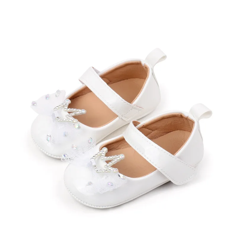 2025 Spring Autumn Summer White Princess Baby Infant Toddler Newborn Girl Shoes Party Evening Girl Pu Leather Shoes manufacture