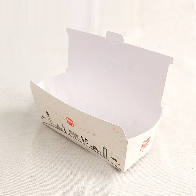 Factory Price Customized Logo Food Grade Hot Dog Food Packaging Art Paper Shipping Box factory