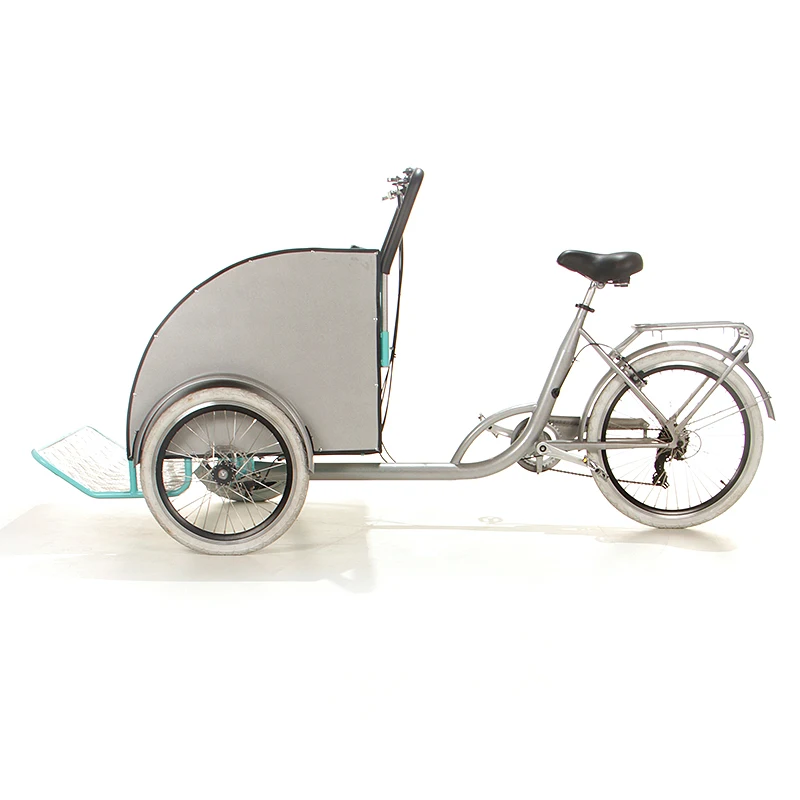 Factory Direct Sale Europe Style Three Wheel Cargo Bike Taxi Cycle Rickshaws for Sale Electric Pedicab for Passengers