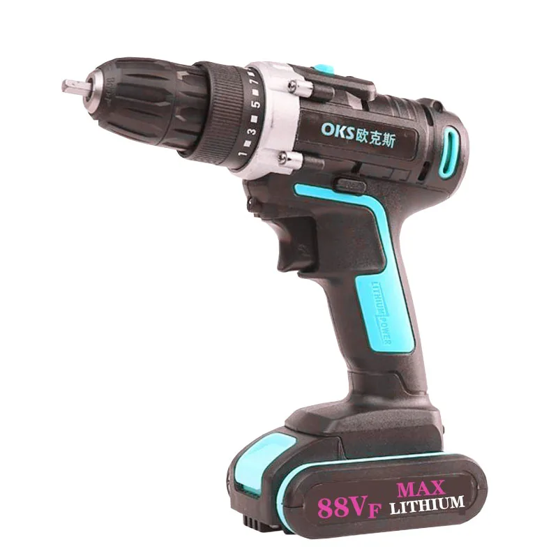 3-Speed Electric Drill Cordless Screwdriver Impact Drill 88V Max Lithium  Battery Mini Drill Cordless Screwdriver Power Tools