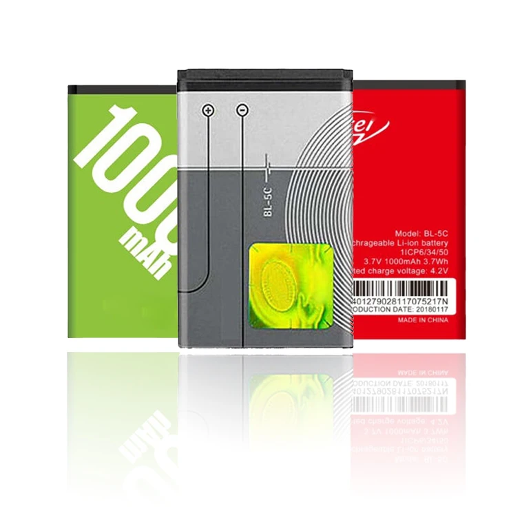 MOVFST 2Pcs Pack Rechargeable BL-5C Battery,1800mAh High Capacity Suitable For Nokia