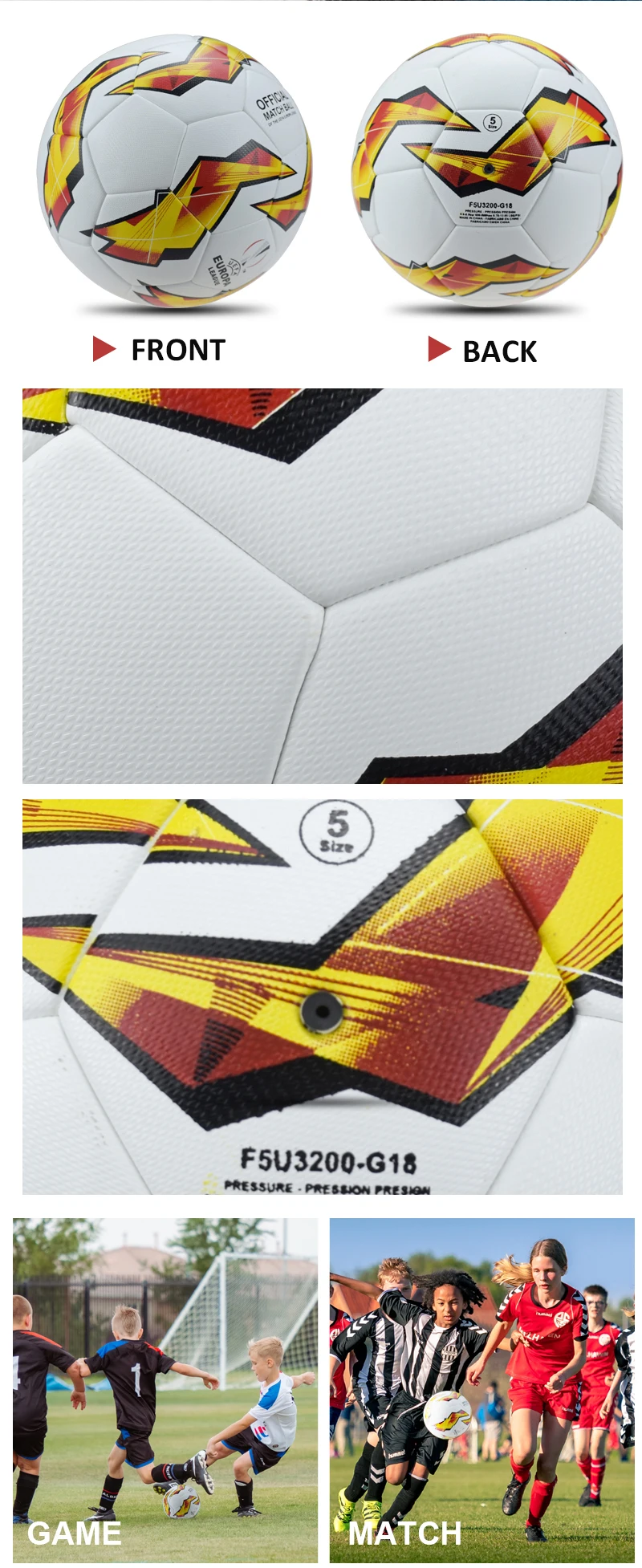 20232024 High Quality Factory Pu Material Thermal Bonding Football