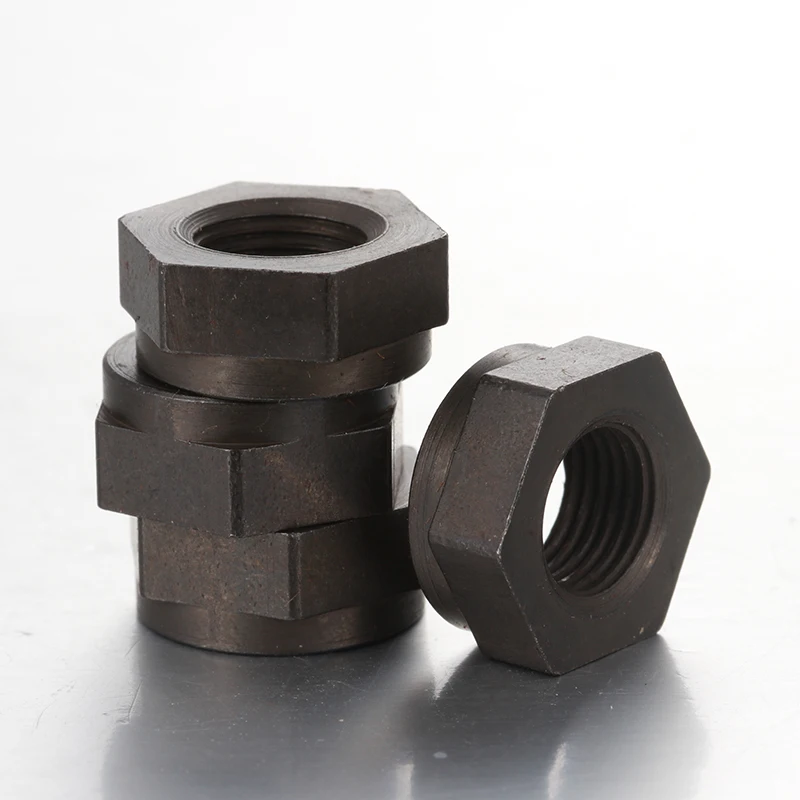 Good Quality Low Price factory Outlet high strength galvanized carbon steel black high quality Hexagon head nut supplier