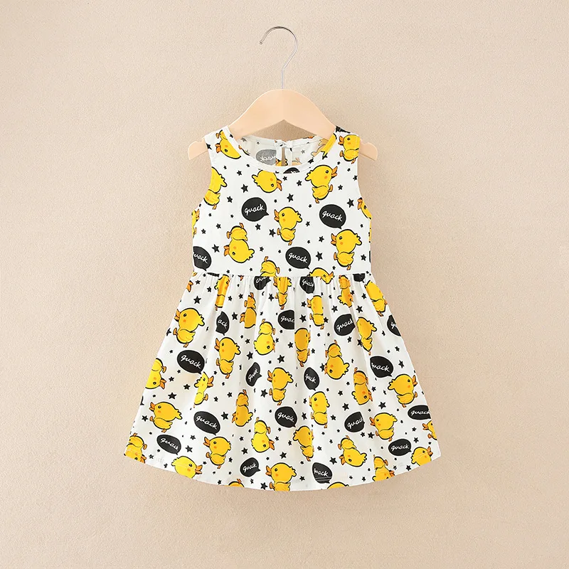 Summer Toddler Girls Dresses Kids clothing Sleeveless Cute Print