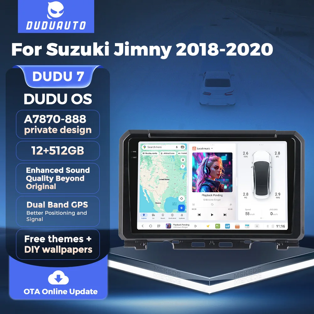 GPSナビ MEKEDE DUDU7 Android カープレイ オートカー GPSナビ 2K QLED