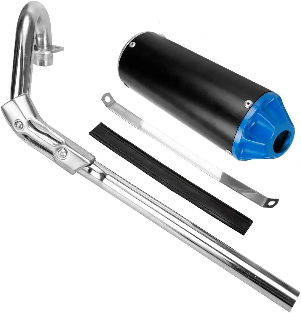 thumbnail image 2 of 32mm Exhaust Pipe Muffler For 50cc-160cc Pit Bikes & ATVs - Silver Sport Replacement 2 of 9