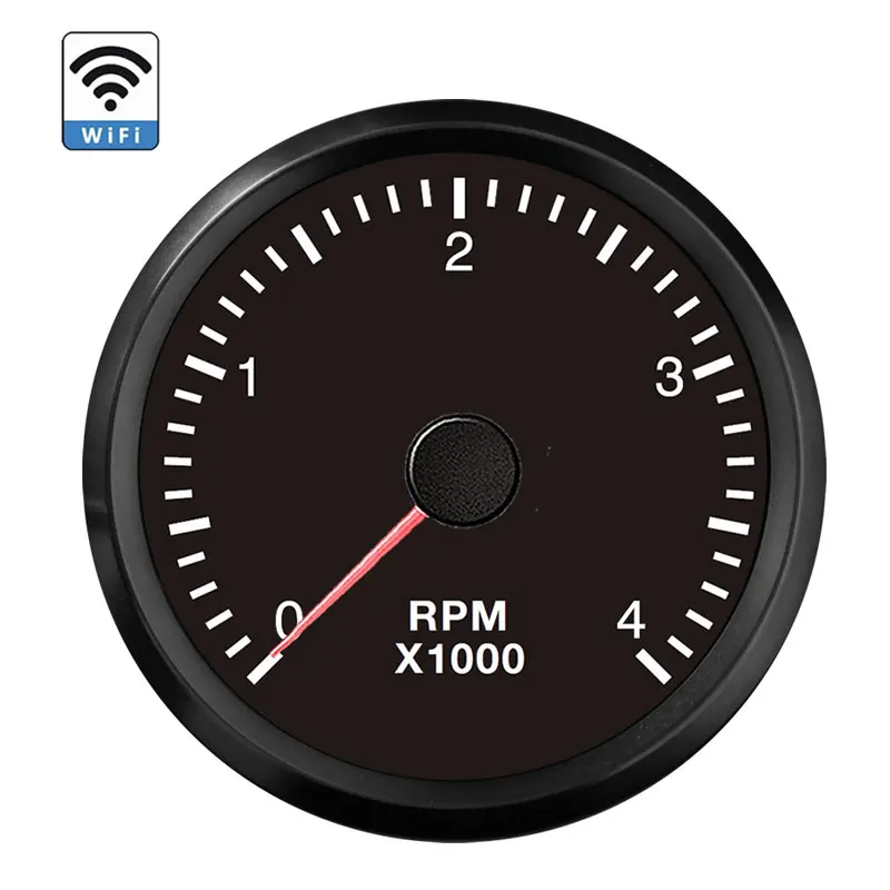 Universal 52mm Wifi Tachometer Diesel Engine Parts Tachometer Suitable for All Kind of Ohm Range Truck Vehicle Boat RPM Meter