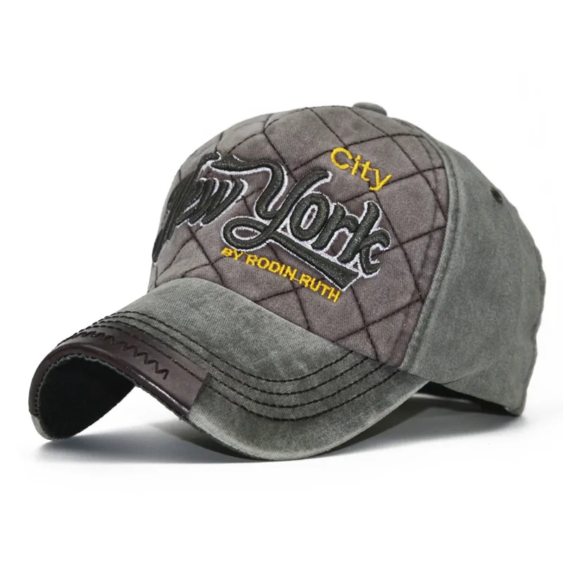 Letter Embroidery Denim Made Old Washed Cotton Spring and Summer High Quality Stone Washed Baseball Cap