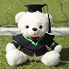 White bear-green collar academic robe