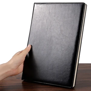 Wholesale Custom Logo A4 Notebook Hardcover Reusable Black Cheap Journal Mental Health Business Diary Happy Planner Jotter