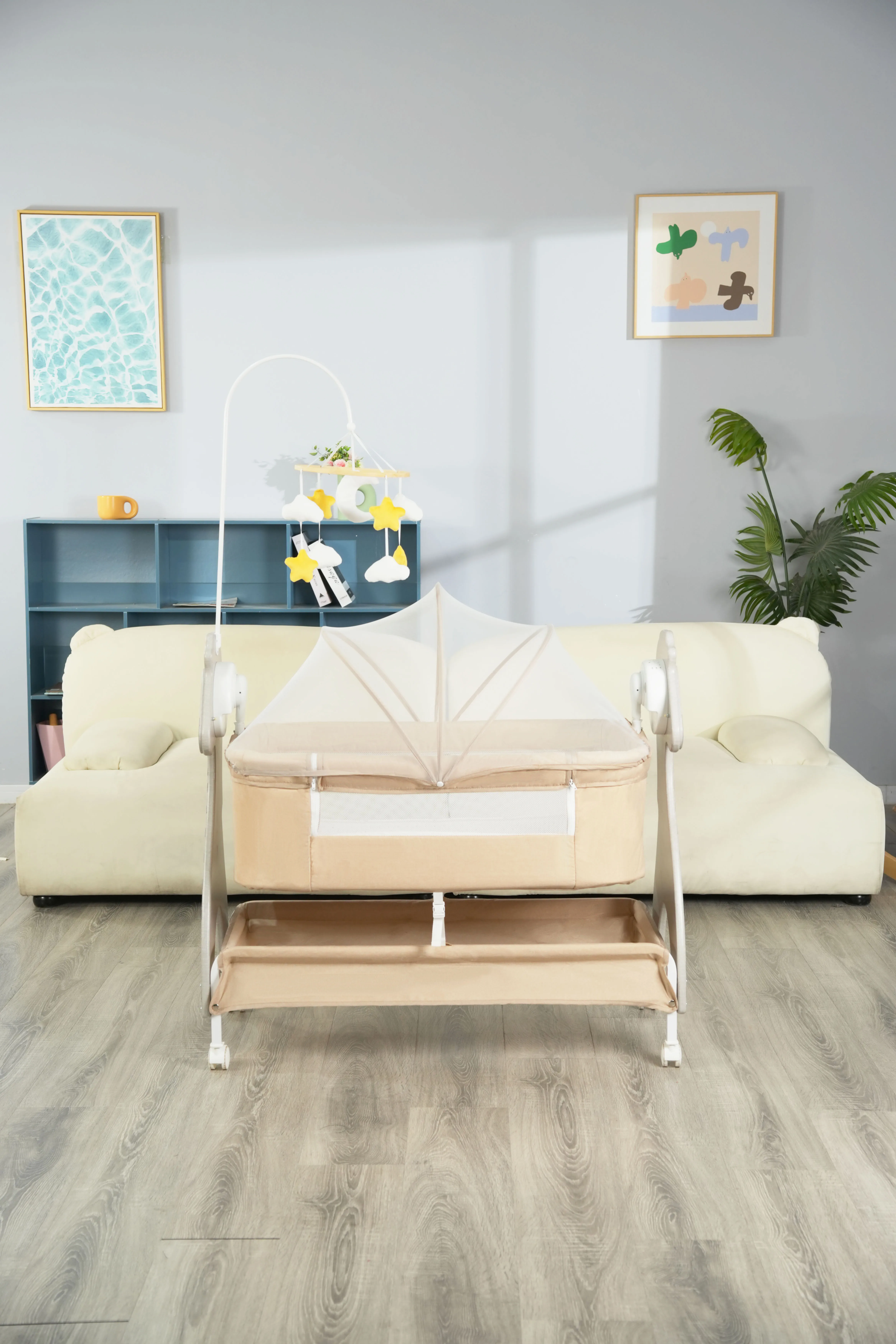 P1515D Cool Baby Newest Cute Zebra Printing Auto Electric Swing for baby factory