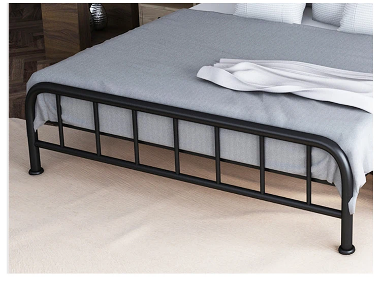 FEIFAN Beds Modern Black Steel Iron Queen Size Hotel King Platform  Metal Bed Frame Double