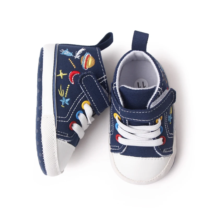 Directly Factory Wholesale Canvas Baby Toddler Infant Sneakers Shoes Newborn Baby Shoes for Boys factory