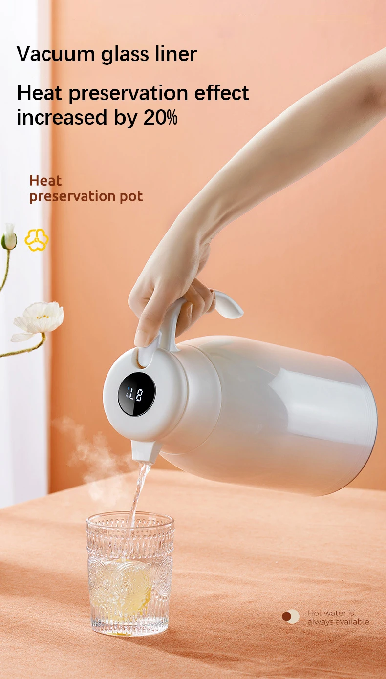 60oz Kitchen & Tabletop Glass Liner Thermos Coffee Pot Vacuum Insulated