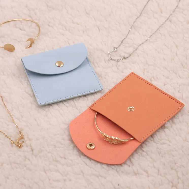 Pochette à bijoux en cuir pochettes d'emballage cadeau anneau