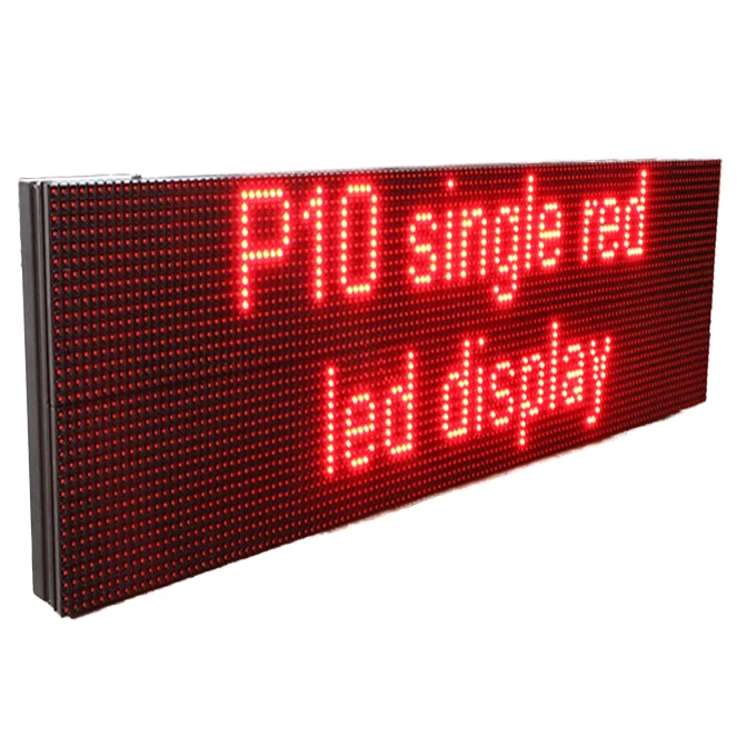 P10 Retail Store Advertising LED Sign 6mm Red LED Moving Scrolling Running Message Display Outdoor Video OEM Supply Cars
