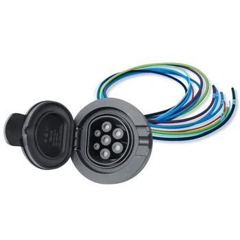 ZENCAR IEC 62196 Type 2 Female Socket with Cable 1/3 Phase 16A/32A EV Station Side EV Charging Cable