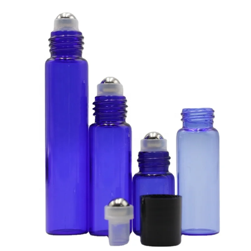 10ml Essential Oil in Empty Roll-on Glass Bottle 20ml Perfume Bottle with Plastic Caps