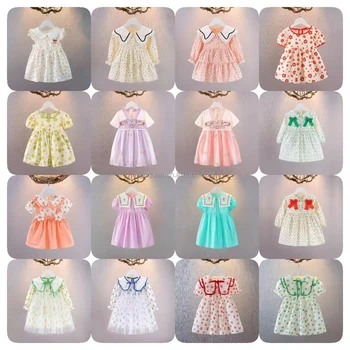 Hot selling summer girls' princess dress in foreign trade children's dress Korean version chiffon children's dress