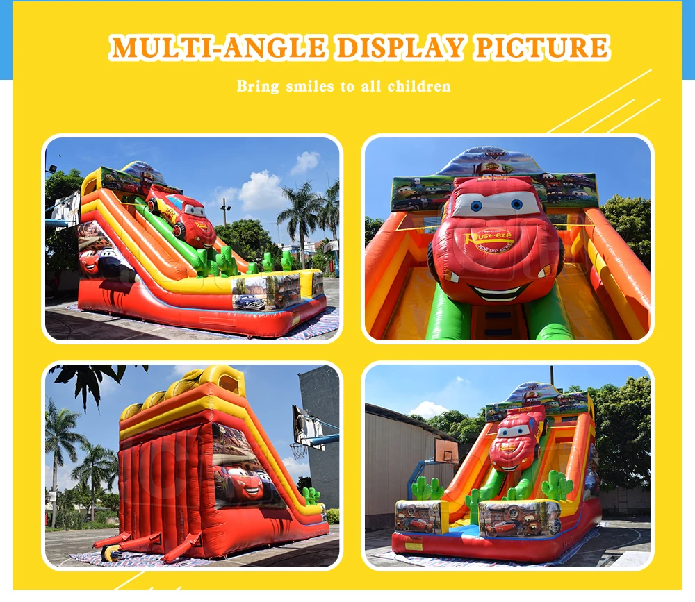 CH Custom Outdoor Bouncy Inflatable combo water Slides Bounce Car Playground Big Commercial Kids games Inflatable Slides factory