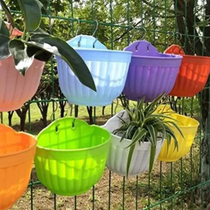 Grohandel Hngende Blumenkrbe aus Kunstharz Wandpflanzgefe Hngende  Blumentpfe fr Zaun, Balkon oder Gelnder