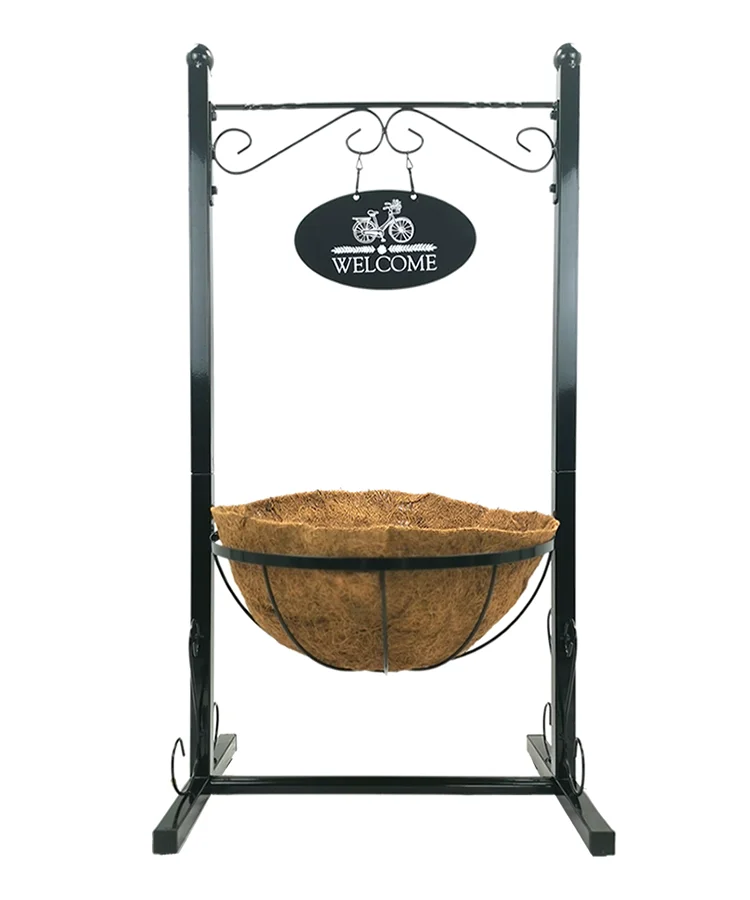 4 Pots Suspendus En Métal 20cm Avec Doublure Coco - Pour Plantes Et Décor Jardin/balcon