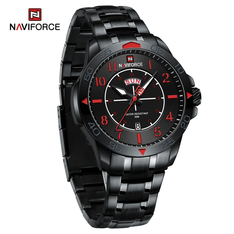 NAVIFORCE 9204S BRB 2023 OEM Custom logo Design Luxury Men Sport Watch Waterproof Quartz Wristwatch for Men Relojs