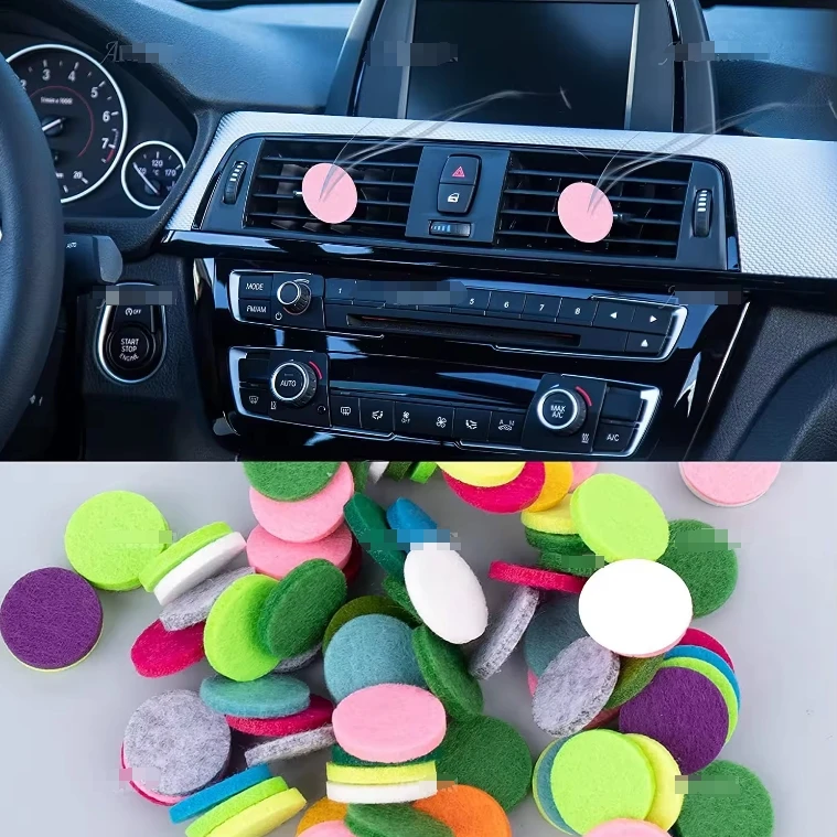 Felt Pads Round Perfume Oil Diffuser Locket Necklace Refill Pads for Bracelet Car Diffuser Vent Clip