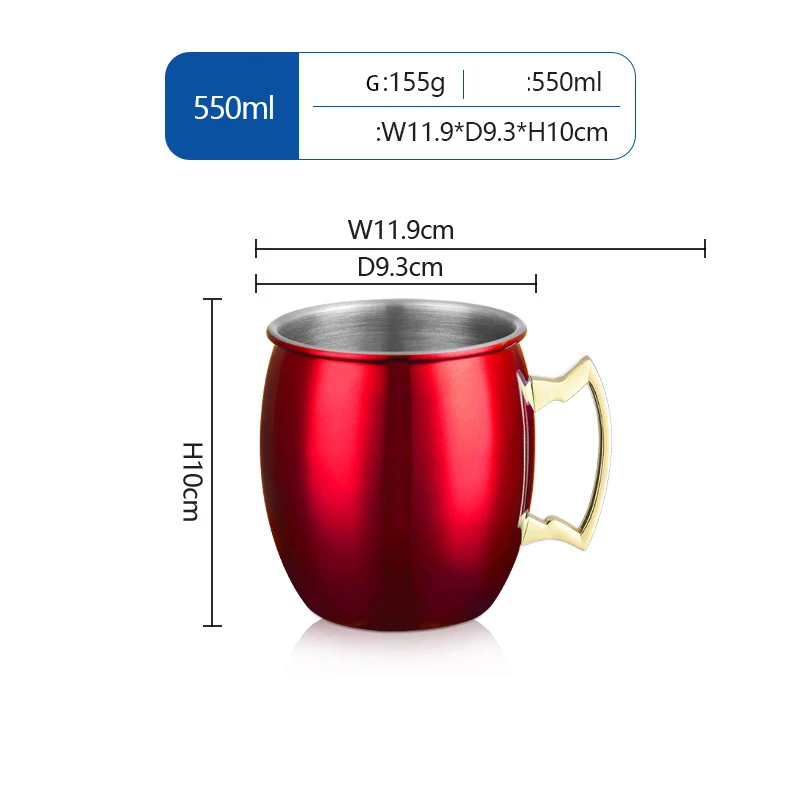 Moscow Mule Copper Mugs Set Of 4copper Mugs 16 Oz Premium Gift Set With 4 Cocktail Copper