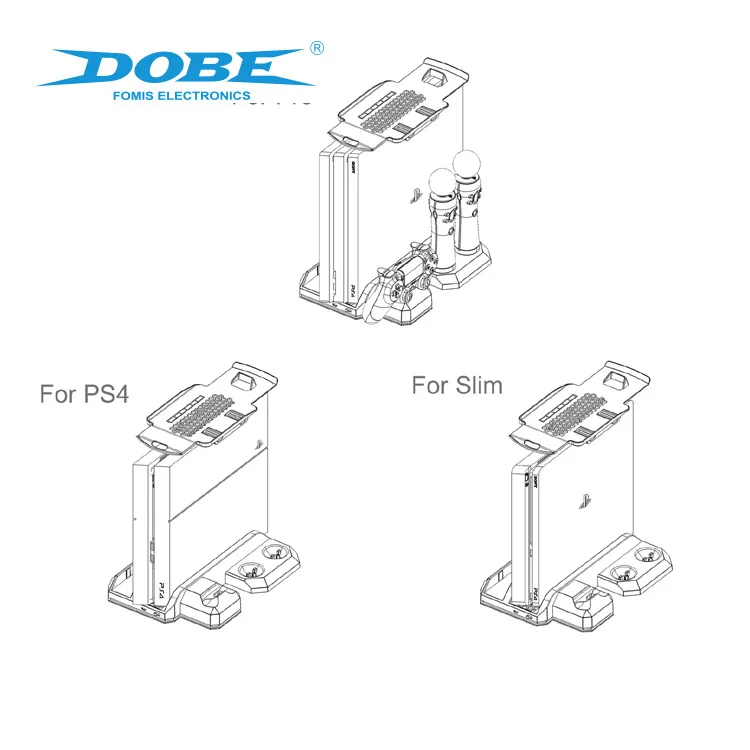 Оригинальная вертикальная подставка DOBE для зарядки PS4/Slim/Pro игровая консоль PS move VR игровые