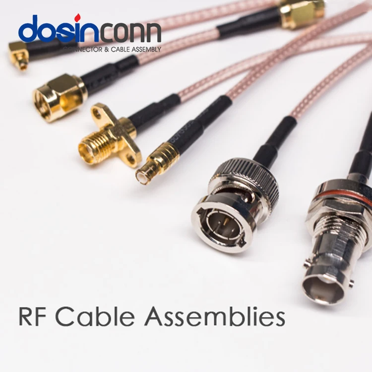 RF Types Male to Female Cable Straight Right Angle with RG174 RG176 RG178 RG197 RG316 Custom Jumper Coaxial Coax Assembly Wire