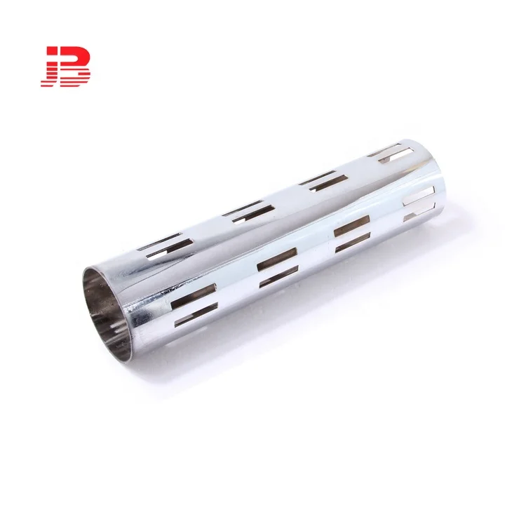 Metal Chrome Double Slotted Round Tube Column