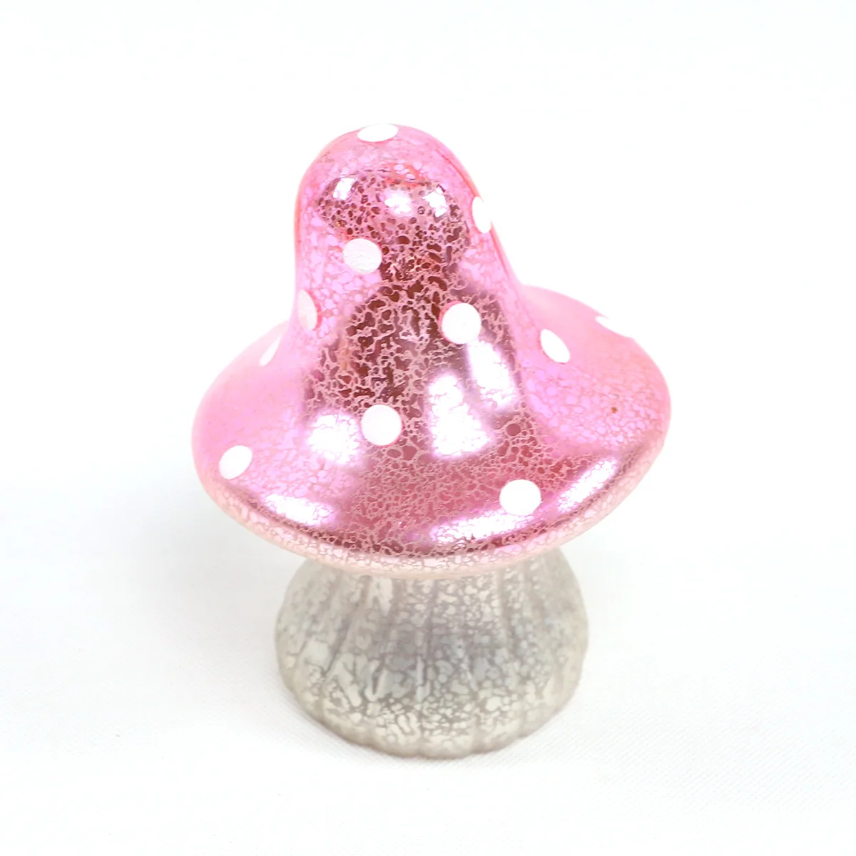 Wholesale Delicate Nordic Small Glass Mushroom Shaped Colored Battery Operated LED Light Lamp Ornaments Easter Spring Decoration factory