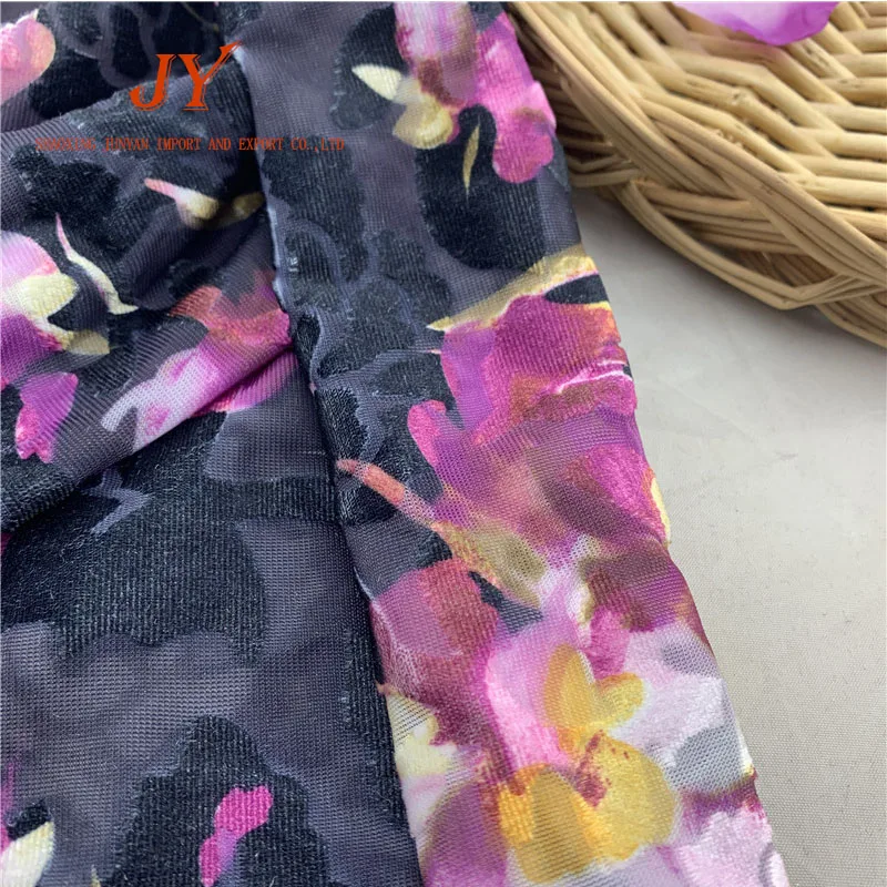 Вискоза ткань трикотаж нейлон оптовая продажа печатный бархат Китай искусственный шелк технический