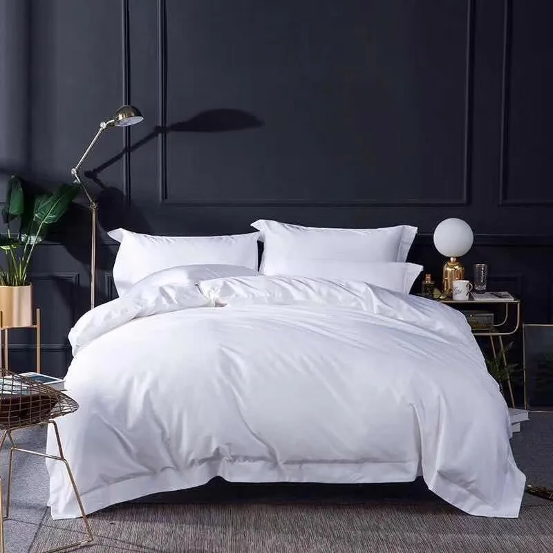 Luxury Bedding Set Cotton Duvet Cover Set 300tc Sateen Bed Sheet Covet Set 100% Cotton Bedsheet
