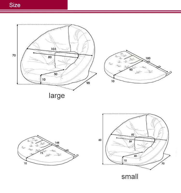 Comercial and Family Bean Bag Corner Sofa Lazy Bag Sofa