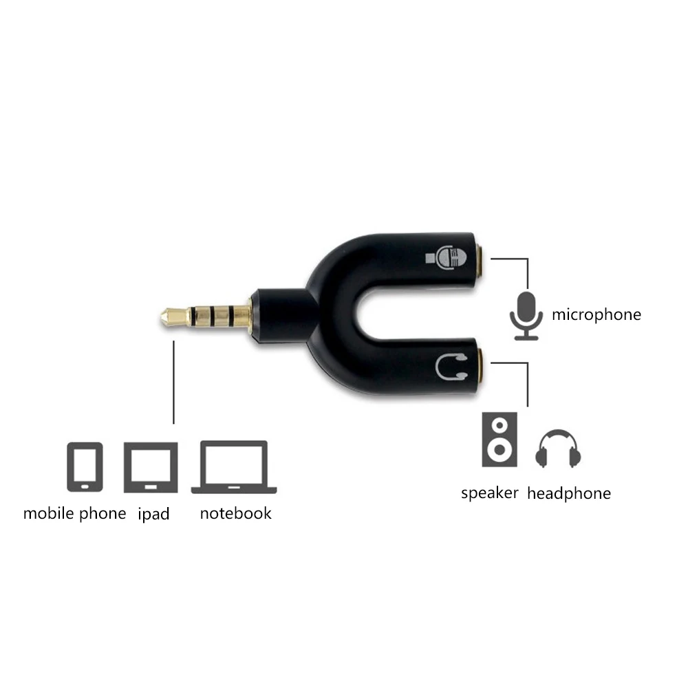 Audio Converter Adapter for Speaker Microphone