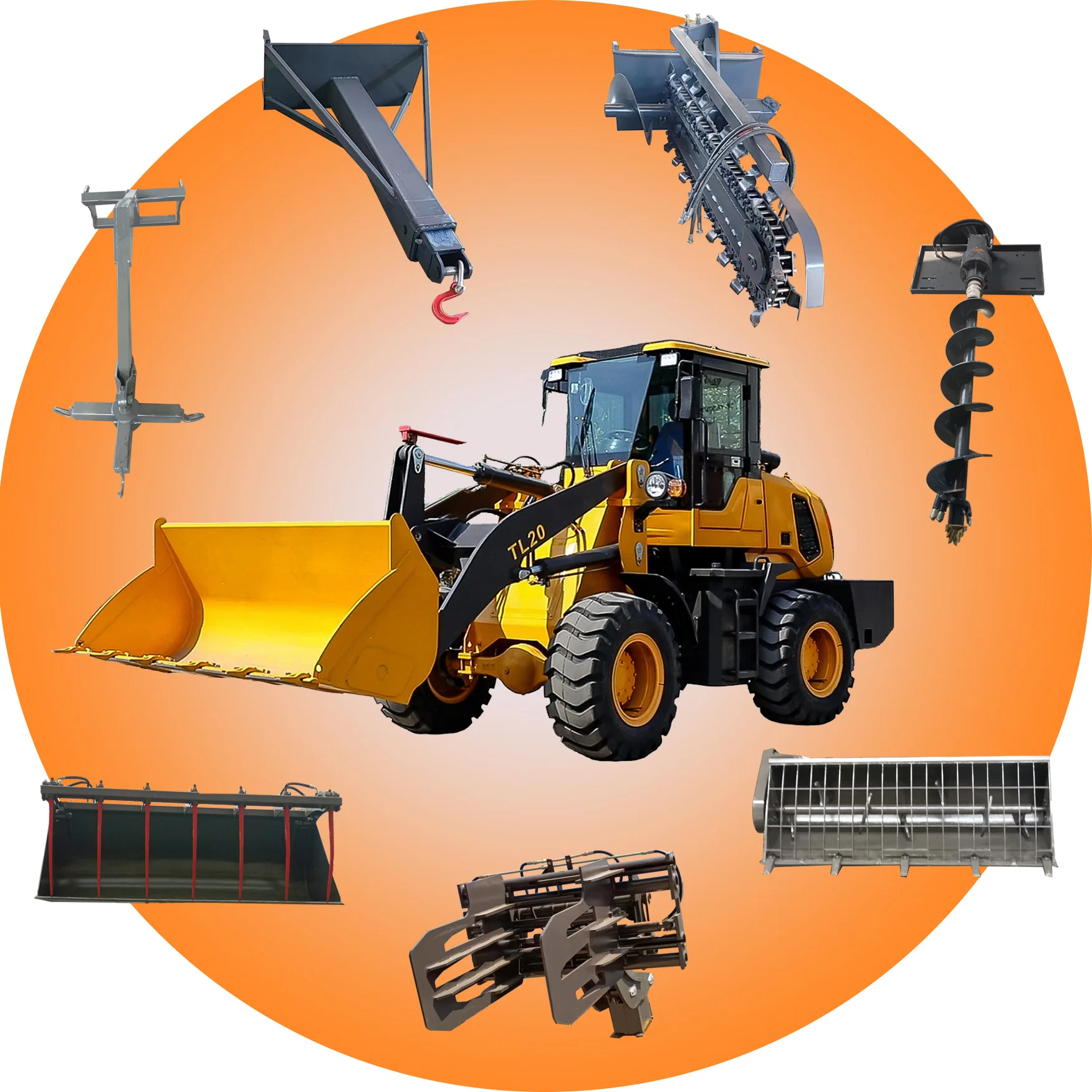 Compact TL20 Wheel Loader With High Maneuverability