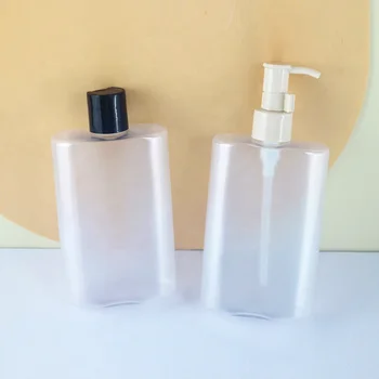 250ml 300ml Frost for PET Square Pump Dispenser Bottles for Cosmetics Lotion Shampoo & Liquid Soap Packaging