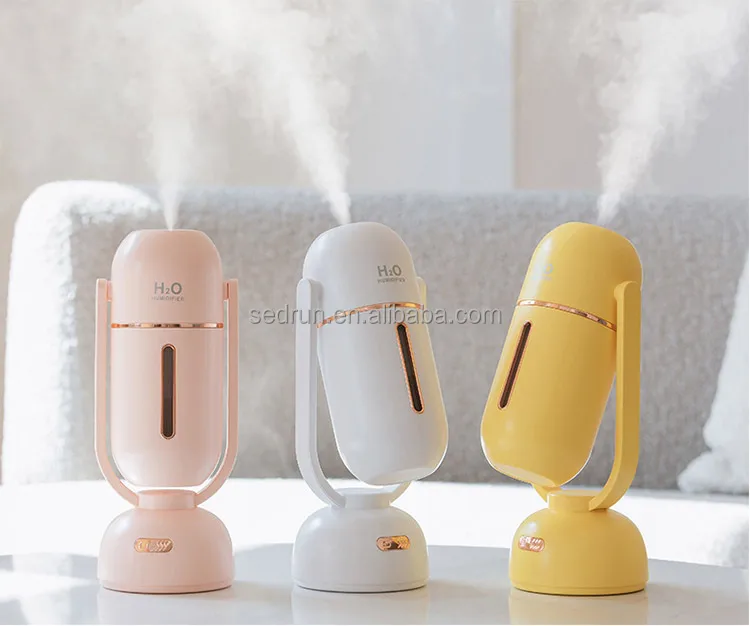 2023 Air Quality Appliances Diffuser Machine Portable Nebulizer Ultrasonic Cool Mist Rotating Humidifier with Rechargeable Batte