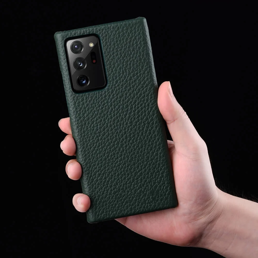 Premium Leather Half-Case Samsung For Galaxy S24 S21 Plus Solid Color Minimalist Design Business Outdoor Use Shockproof supplier