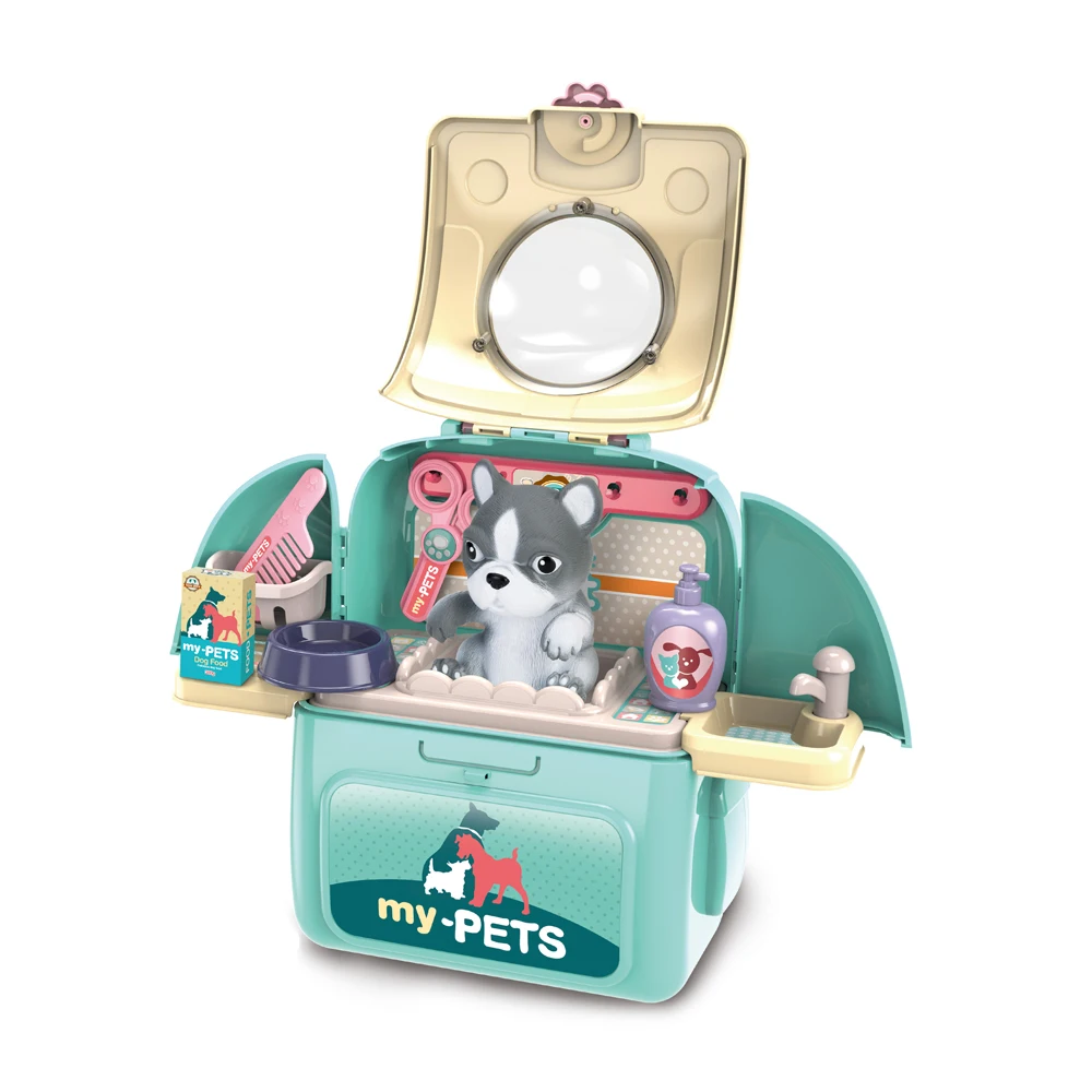 Комплект для ухода за домашними животными, рюкзак для ветеринара, игрушки для собак, кошек, детский докторский набор для подарка | Набор для ухода за домашними животными