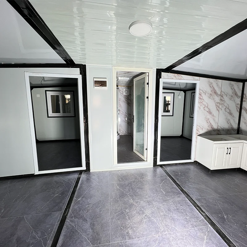 Folding 40ft 20 ft Prefab Expandable Homes Villa 3 Bedroom Hurricane Proof With Bathroom Shipping Container Home China