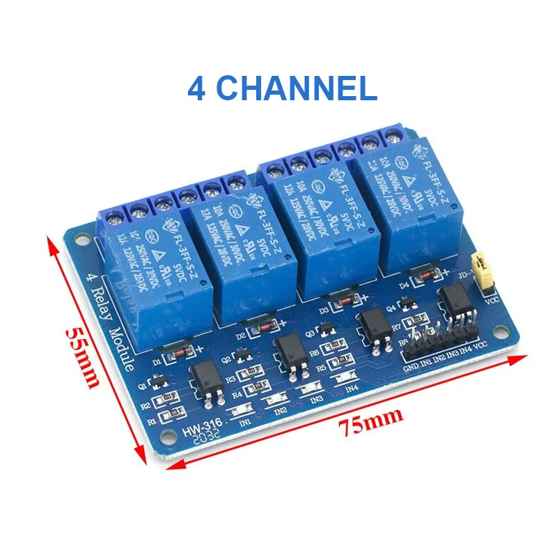 5v 12v 24v 1 2 4 8 Channels Relay Module Expansion Board With Optical ...