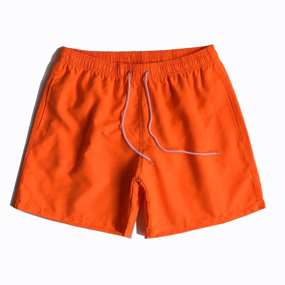 13 Colors 100% Polyester Men Summer Solid Color Beachwear Inside Mesh Wholesale Trunk Men's Swim Shorts948_voghion.com