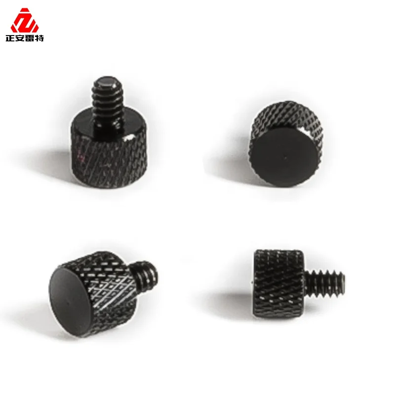 LEITE Computer PC Graphics Card M3x12mm Knurled Head Thumb Screws Black