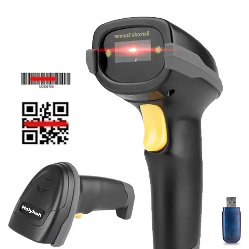 Holyhah A66dz New Blue Tooth 2.4g Wireless 2d Barcode Scanner With