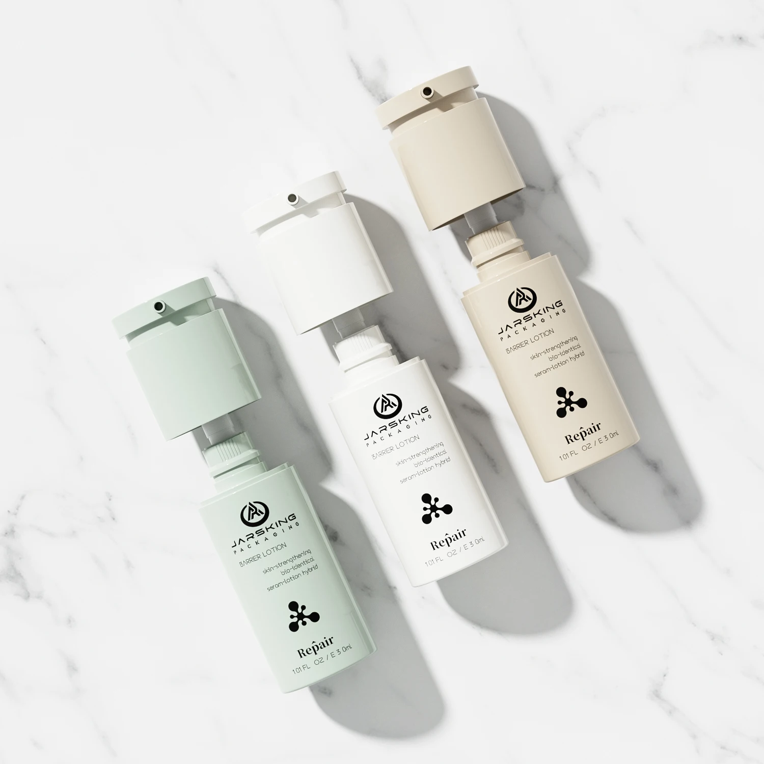 New Luxury Empty Round Frosted PP Plastic Airless Pump Cream Lotion Serum Cosmetic Packaging Bottle for Skincare